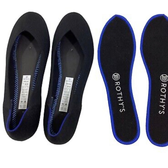 NWOT Rothy’s Black Solid Round Toe Flats Never Worn! In MINT condition! - Picture 2 of 5